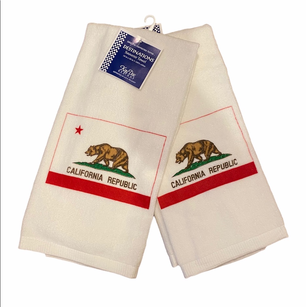 2 California Flag Kitchen Towels